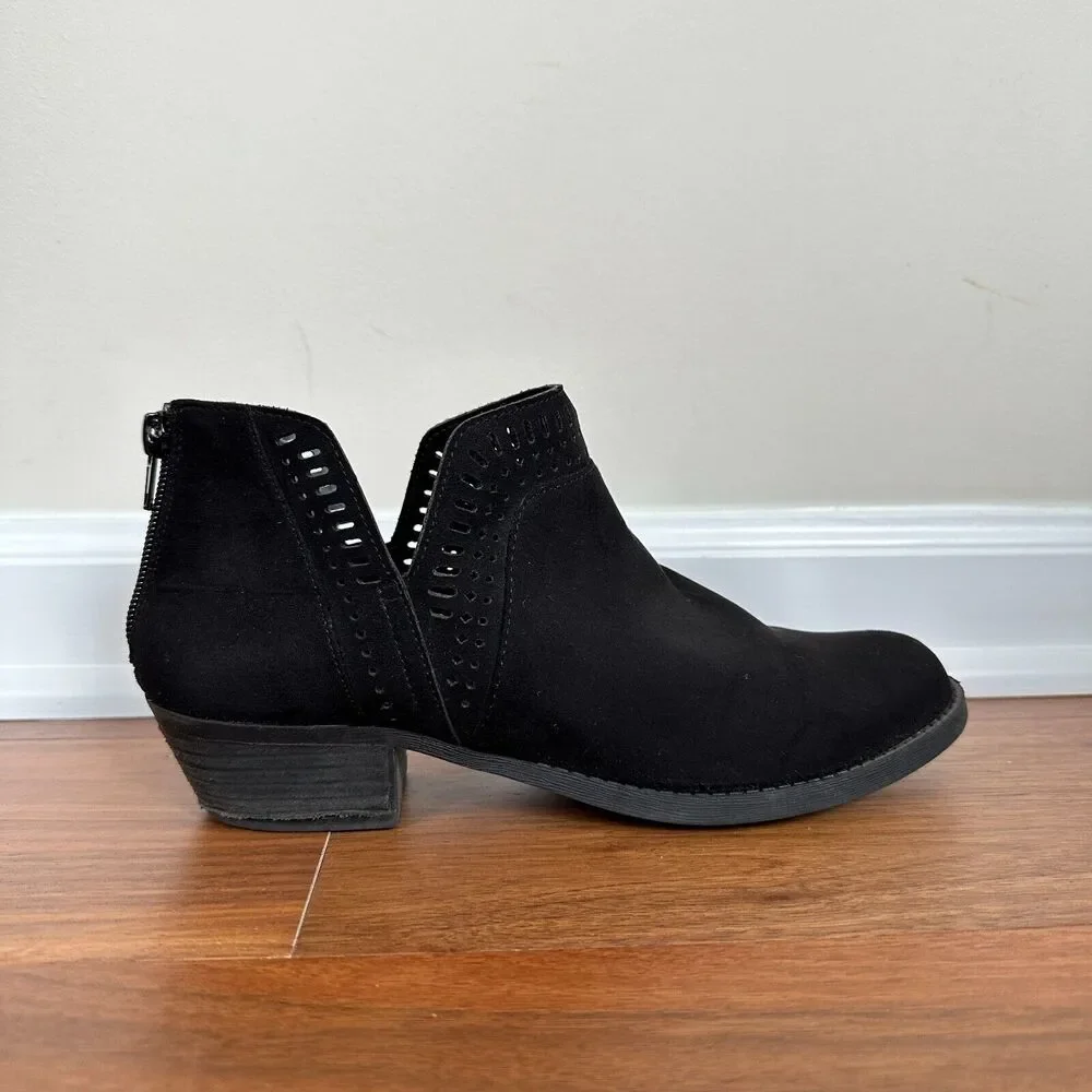 Carlos Santana Billey Ankle Boot Women Size 8.5M Black Bootie Shoe Boho Moto